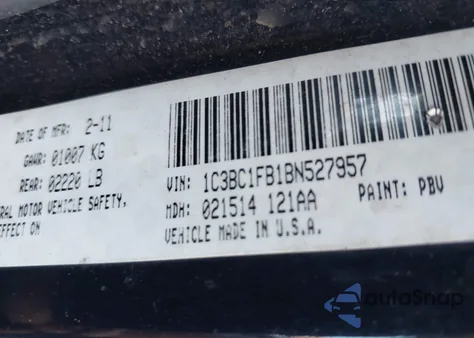 2011 Chrysler 200 Touring from USA, damaged, VIN 1C3BC1FB1BN527957